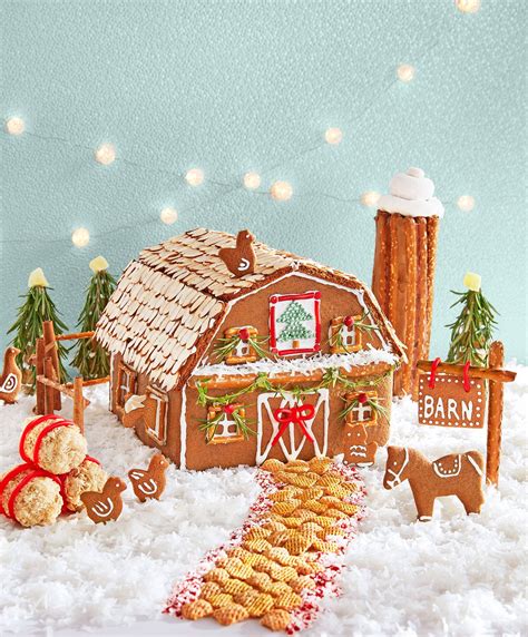 Were Obsessed With This Completely Edible Gingerbread Barn Recipe