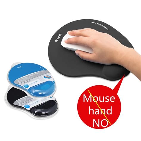 Exco Waterproof Black Blue Durable Ergonomic Mouse Pad Mat Thin With