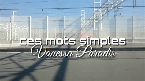 Celebs Vanessa Paradis Ces Mots Simples Couverture