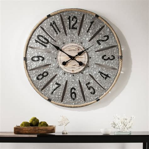Ramira Decorative Oversized Wall Clock Metal
