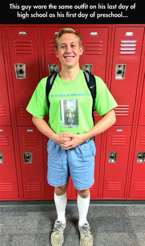 This Guy Wore The Same Outfit On His Last Day Of High School As His