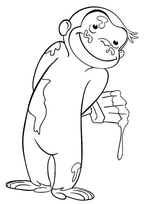 Free Easy To Print Curious George Coloring Pages Curious George