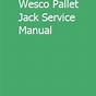 Wesco Pallet Jack Parts Manual