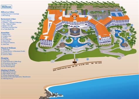 Resort Map Hilton Los Cabos Beach And Golf Resort Los Cabos Mexico