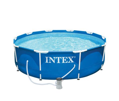 Intex 10 X 30 Metal Frame Set Swimming Pool With Pump 28201eh Used