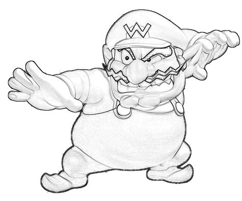 More super mario coloring pages. Wario Coloring Coloring Pages
