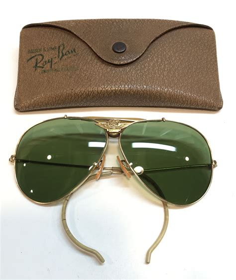 vintage ray ban gold frame bullethole 1 10 12k gf caa ww2 aviator sunglasses ebay