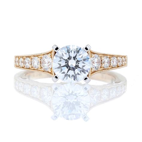 Yellow Graduated Diamond Engagement Ring Fox Fine Jewelry