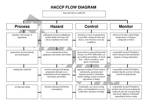Haccp Flow Diagram Examples Food Safety Flow Chart Template How To Plan