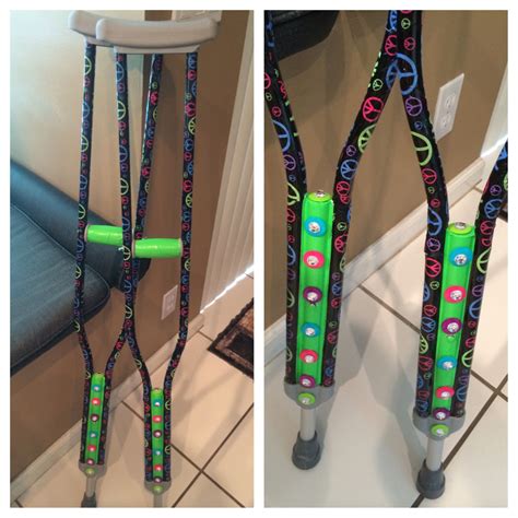 Decorated My Crutches To Be My Accessory So Easy And Fun Hot Glue