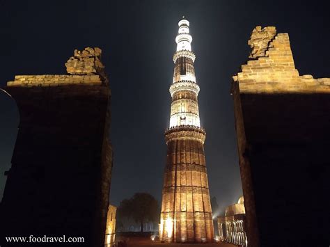 A Romantic Walk At Qutub Minar At Night Foodravel Delhi Diary