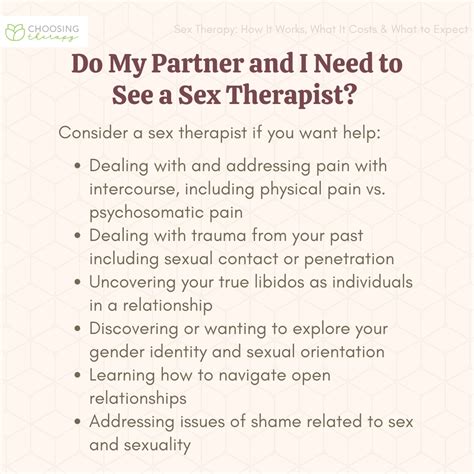 How Does Sex Therapy Work