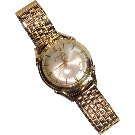 Solid 14k Gold Bulova Accutron Wrist Watch Mens Vintage 14kt Sold On