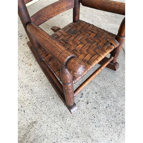 Basket Weave Country Childs Rocking Chair Chairish
