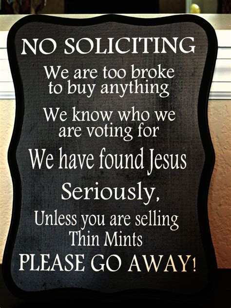 No Soliciting Etsy No Soliciting No Soliciting Signs Girl Quotes