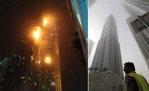 Print Photos Huge Fire Engulfs Dubais ‘torch Skyscraper
