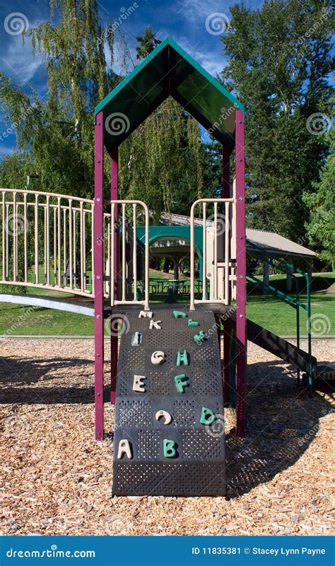Playground Set In Beautiful Park Stock Image Image Of Landscape Area