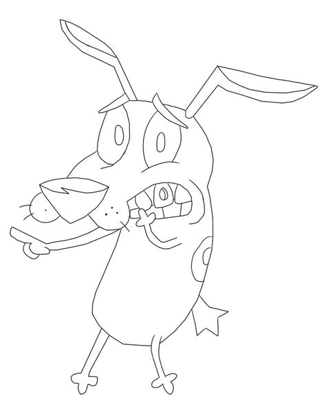 Courage The Cowardly Dog Lineart By Captainedwardteague On Deviantart