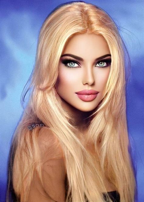 Blonde Beauty Blonde Hair Beautiful Eyes Beautiful Women Art 3d