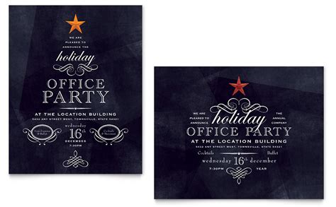 office holiday party poster template word publisher