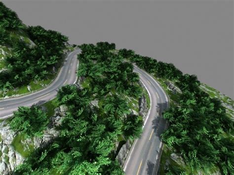 Mountain Road 01 3d Model Cgtrader