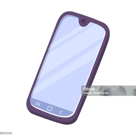 Smartphone Modern Handphone Ilustrasi Kartun Model Ponsel Dengan Antena
