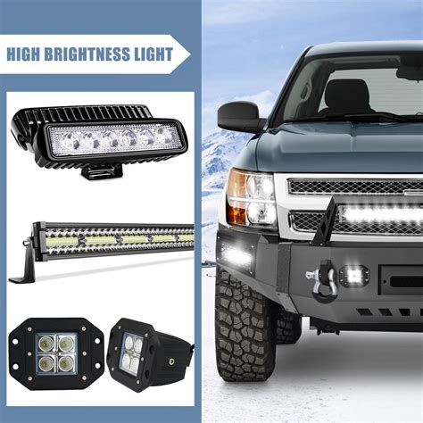 2016 2018 Chevrolet Silverado 1500 Front Bumper Top Led Kit With 1 30