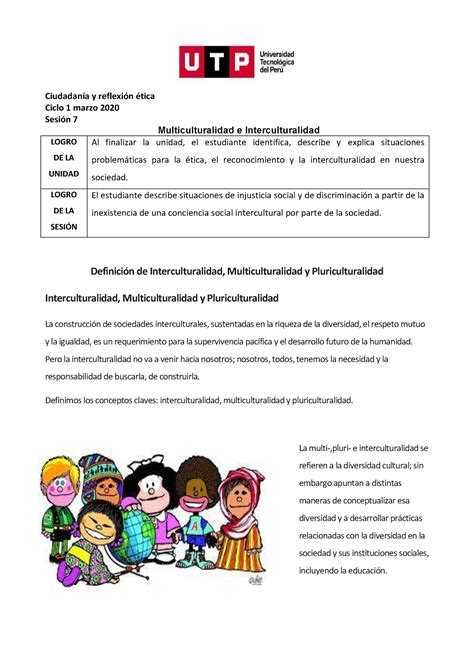 S07 S7 Multiculturalidad E Interculturalidad Material Alumnos PDF