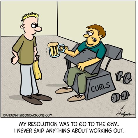 New Years Resolution Cartoon Going To The Gym Andy Anderson Andy