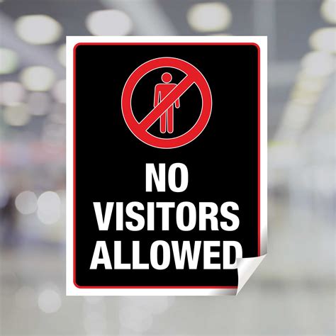 No Visitors Allowed Window Decal Plum Grove