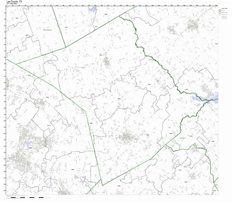 Lee County Texas Tx Zip Code Map Not Laminated Office