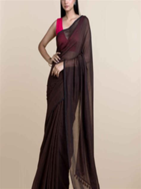 buy suta women brown mul cotton saree sarees for women 16018518 myntra