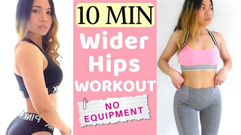 10 min curvier wider hips workout at home no equipment scientific approach hip dips fix