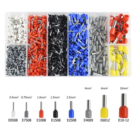 1200pcs Wire Ferrules Insulated Crimp Pin Terminal Kit For Electrical