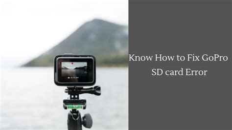 A number of reasons could cause such an error, and most of them can be fixed easily. Know How to Fix GoPro SD card Error - Info | Remo Software