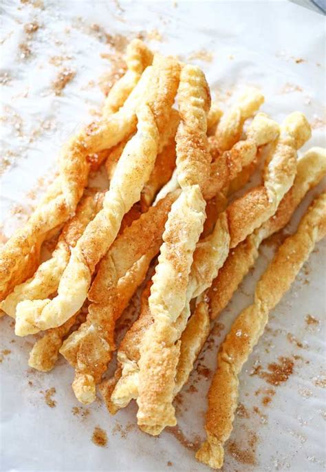 Churro Twists Puff Pastry Crust Puff Pastry Recipes Mexican Food