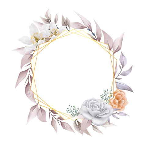 Elegant Floral Frame For Composition