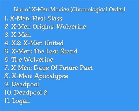 The next most simple approach ought to be to watch the films in order of the period in which the majority of the this list, therefore, focuses on a viewing order that will provide a complete and satisfying story for the character, rather than strict adherance to timelines. X-Men Movies: Best Watch Order | Man movies, X men, Xmen ...