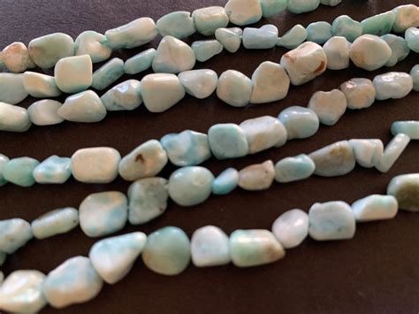 155 Inch 5 11mm Strand Natural Larimar Bead Strand About 55 Nugget