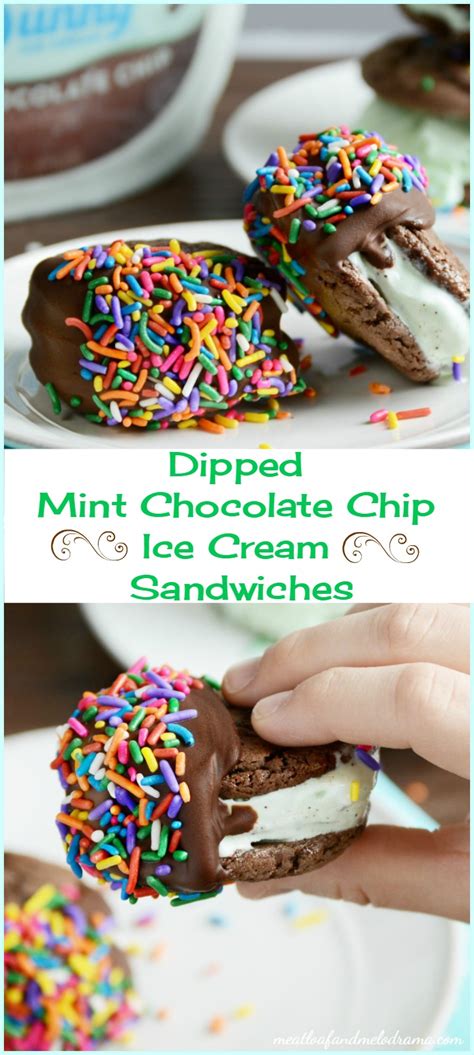 Creamy and cool, mint chocolate chip ice cream is easily my favorite ice cream flavors. Dipped Mint Chocolate Chip Ice Cream Sandwiches - Meatloaf ...