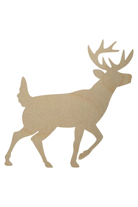 Wooden Buck Deer Cutout Shape