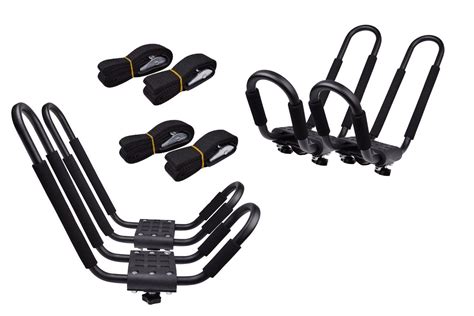 Tms 2 Pairs J Bar Rack Hd Kayak Carrier Canoe Boat Surf Ski Roof Top