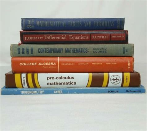 Vintage Math Textbooks Lot Of 6 Books Mathematics Trigonometry 1950s Algebra Old Ebay Math