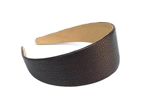 Wardani 2 Wide Soft Pebbled Calf Leather Headband Handmade In Usa