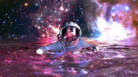 Floating In Space Ocean Astronaut In The Ocean Viral Videovisualdon