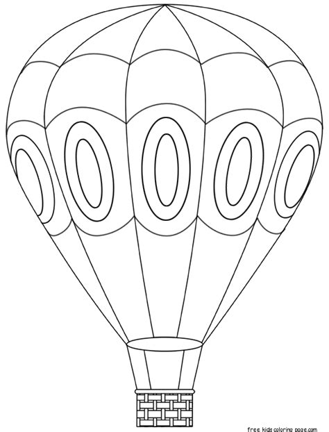 Printable hot air balloon coloring book pages for kids | Hot air balloons art, Hot air balloon