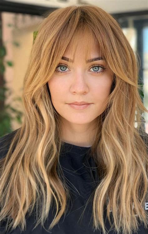 cute haircuts and hairstyles with bangs blonde curtain bangs
