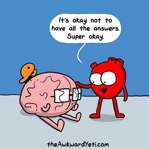 Awkward Yeti Awkward Yeti Heart And Brain Comic Heart Vs Brain