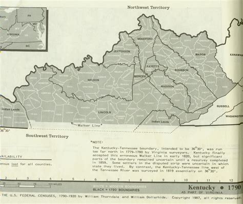 Kentucky Map 1792 1942