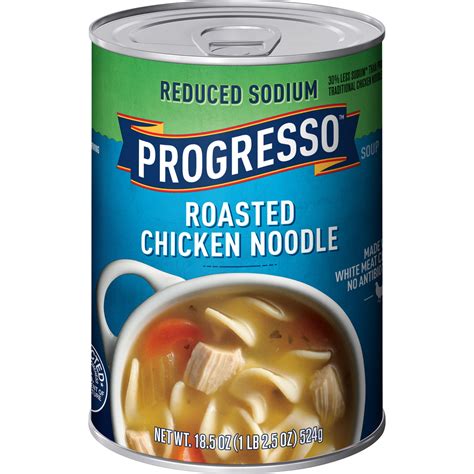 Progresso Soup Reduced Sodium Roasted Chicken Noodle Soup 185 Oz Can